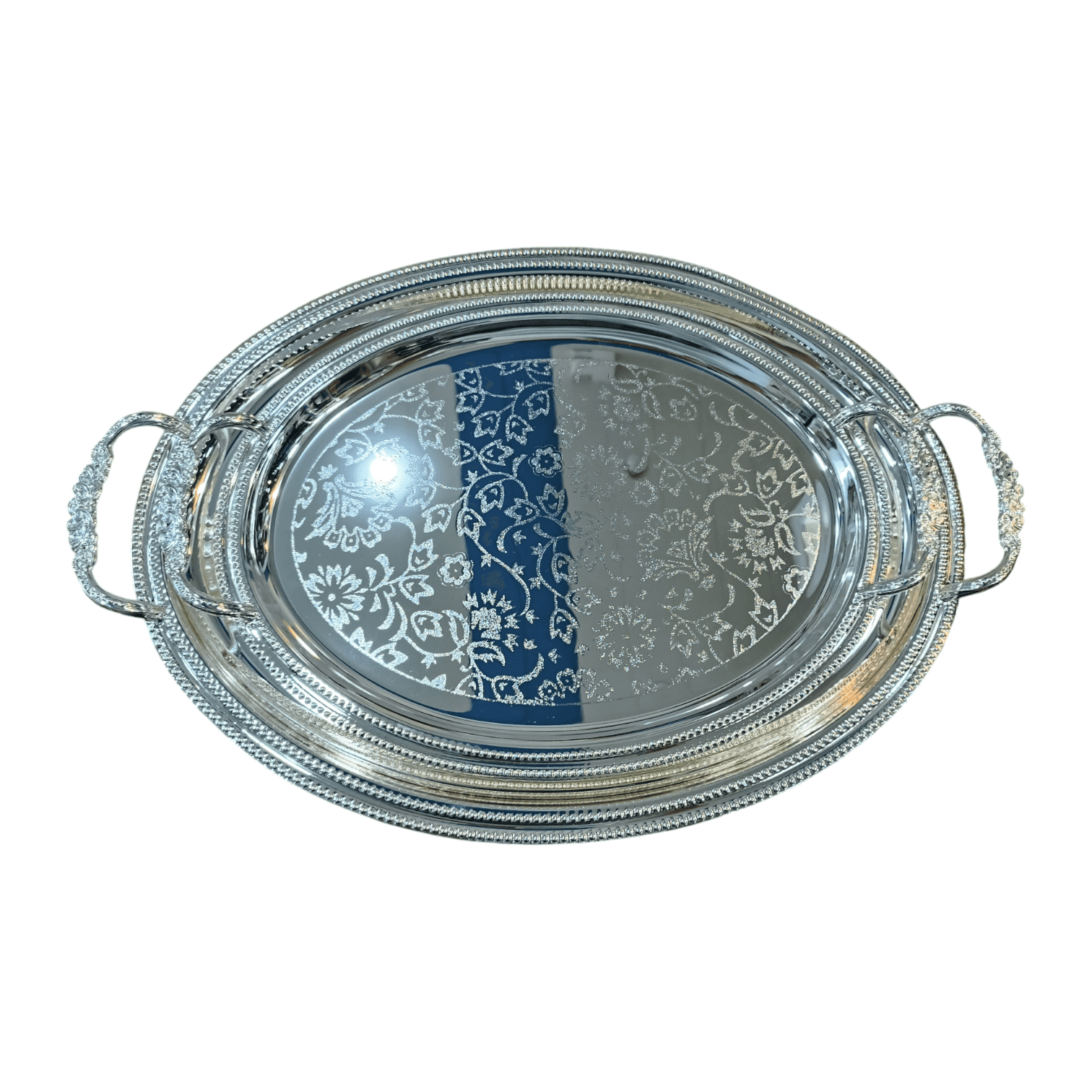 سینی جفتی بیضی یونی هوم طرح گل