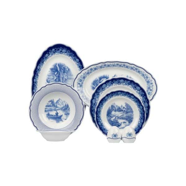 سرویس 28 پارچه 6 نفره طرح سن پترزبورگ چینی زرین 6 نفره