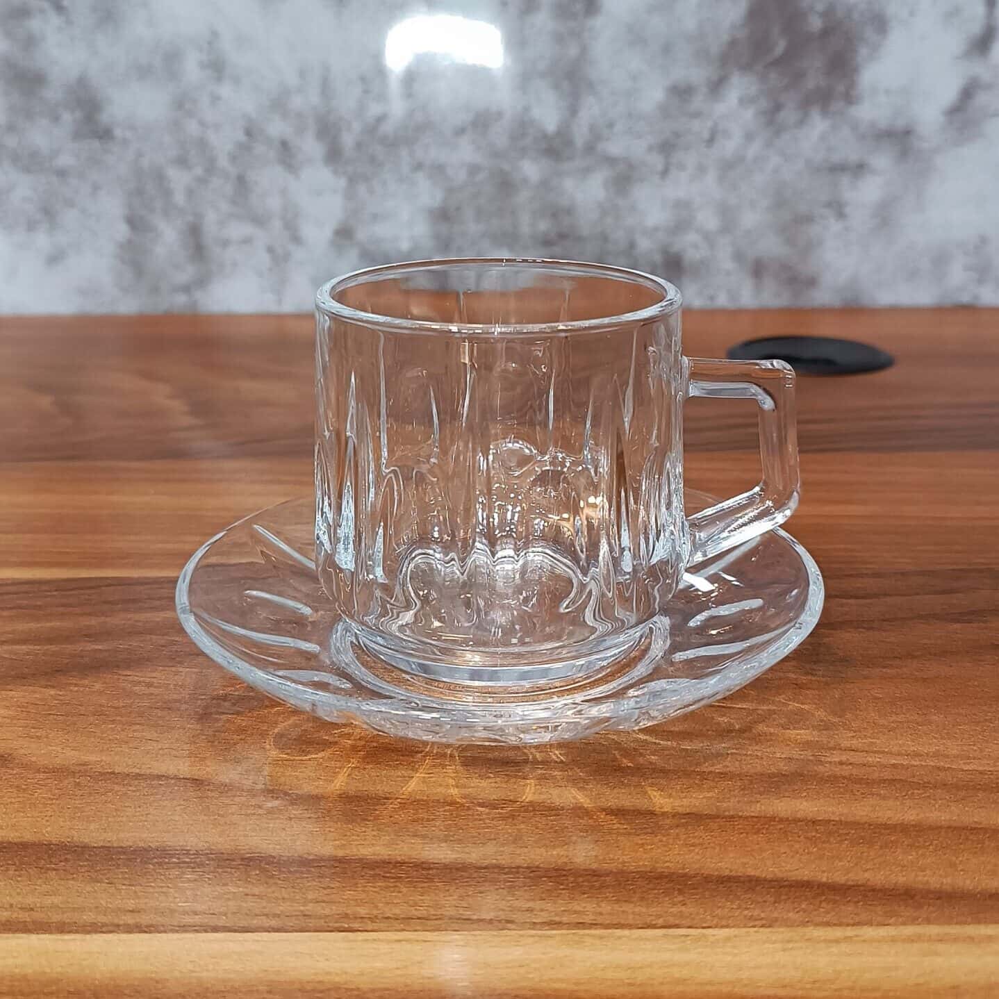 فنجان و نعلبکی 12 پارچه نیزه دلی گلس