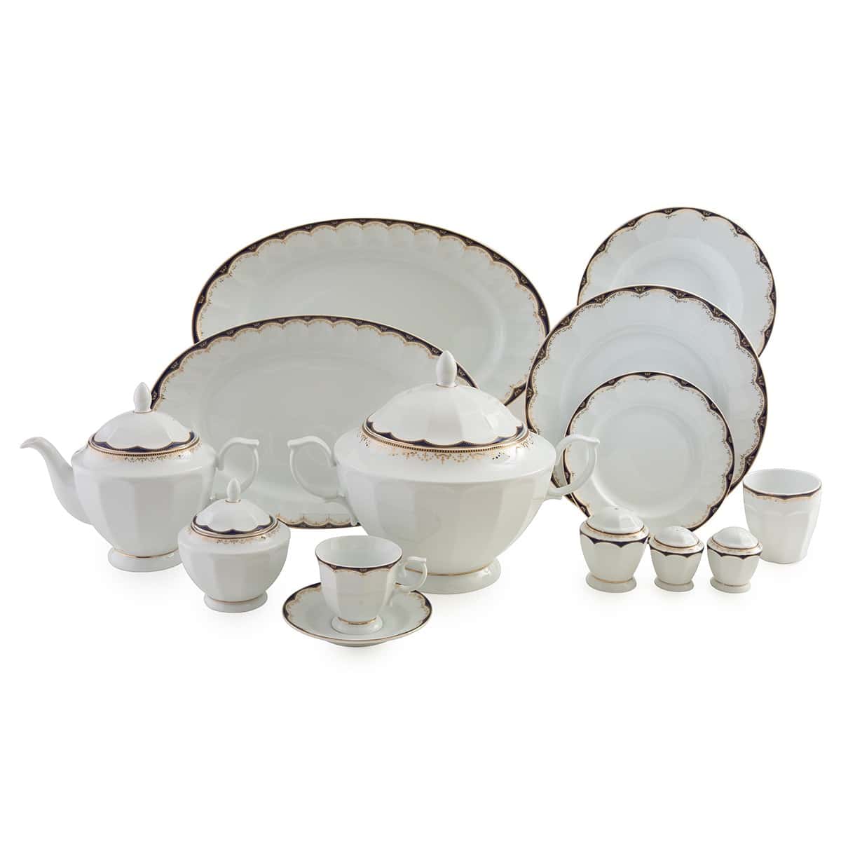 سرویس چینی 103 پارچه نئوکلاسیک النور 12 نفره چینی زرین