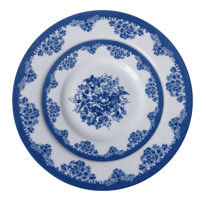 سرویس غذاخوری 30 پارچه طرح فلورانس سرمه ای چینی زرین درجه عالی thumbnail 2