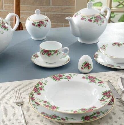 سرویس غذاخوری 28 پارچه چینی زرین ایران مدل ایتالیا اف بیدگل thumbnail 2