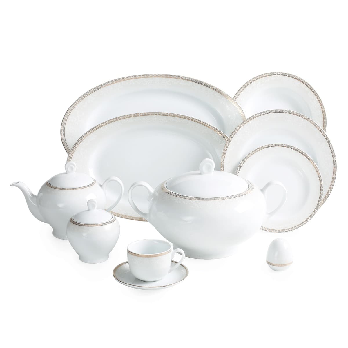 سرویس غذاخوری 102 پارچه چینی زرین ایران طرح ریوا طلایی thumbnail 6