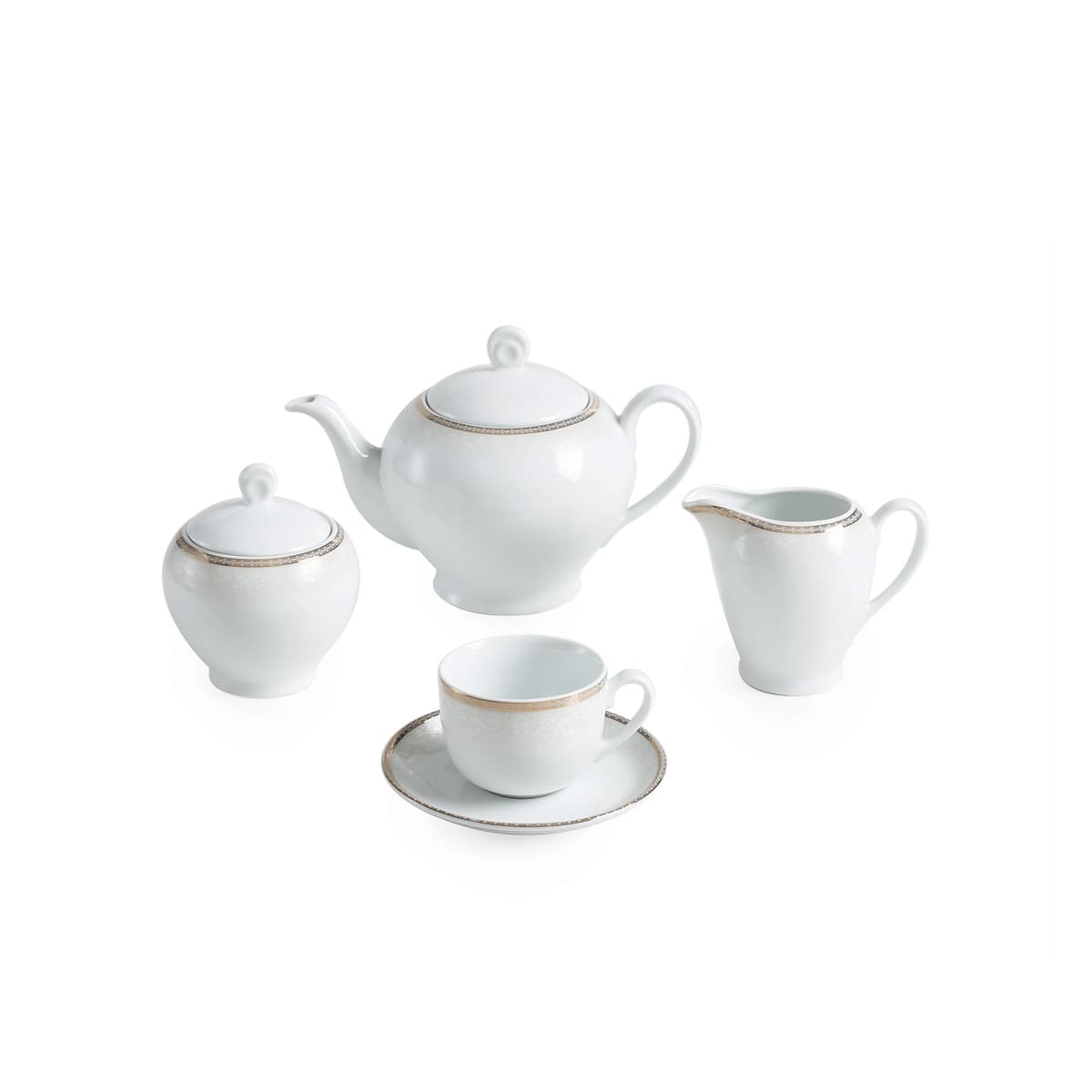 سرویس غذاخوری 102 پارچه چینی زرین ایران طرح ریوا طلایی thumbnail 4