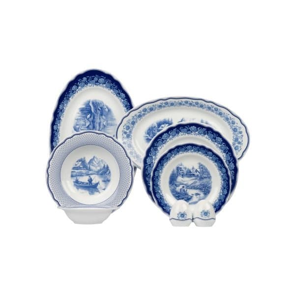 سرویس 28 پارچه 6 نفره طرح سن پترزبورگ چینی زرین 6 نفره