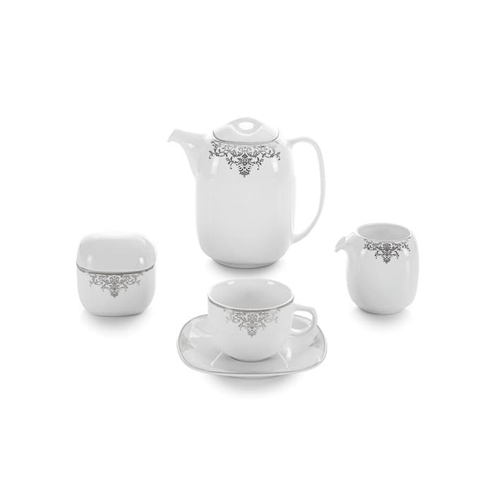 سرویس 98 پارچه 12 نفره چینی زرین ایران طرح مونت کارلو پلاتینی thumbnail 8