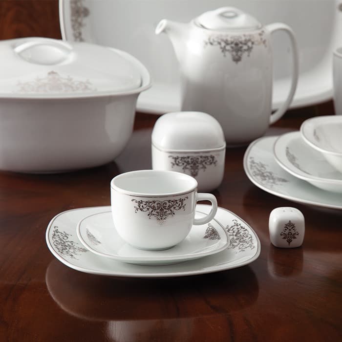 سرویس 98 پارچه 12 نفره چینی زرین ایران طرح مونت کارلو پلاتینی thumbnail 6