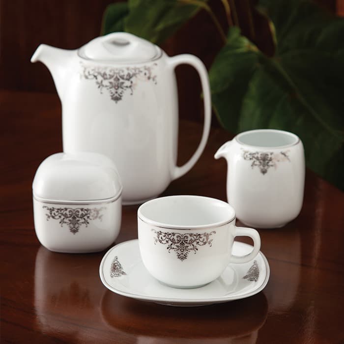 سرویس 98 پارچه 12 نفره چینی زرین ایران طرح مونت کارلو پلاتینی thumbnail 3