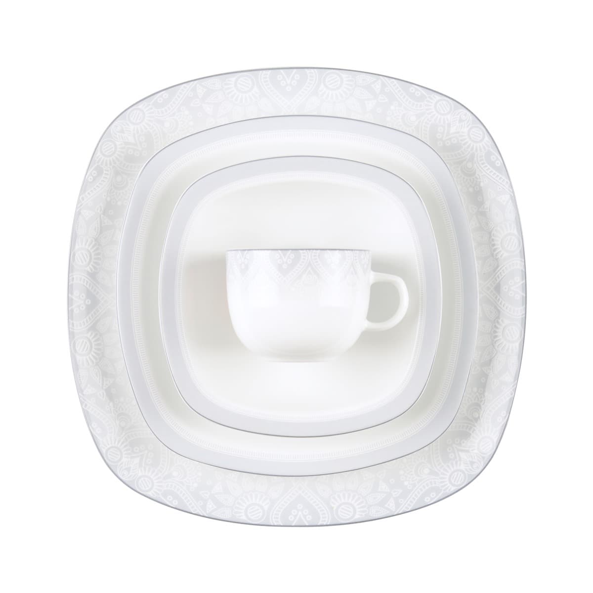 سرویس 73 پارچه چینی زرین کواترو طرح ادلین طوسی