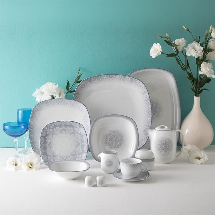 سرویس 73 پارچه چینی زرین کواترو طرح ادلین طوسی thumbnail 5