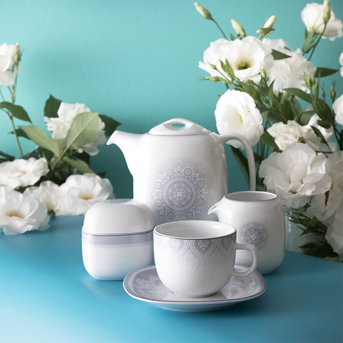 سرویس 73 پارچه چینی زرین کواترو طرح ادلین طوسی thumbnail 4