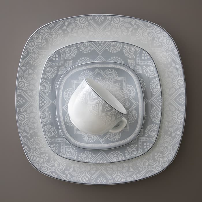 سرویس 73 پارچه چینی زرین کواترو طرح ادلین طوسی thumbnail 3