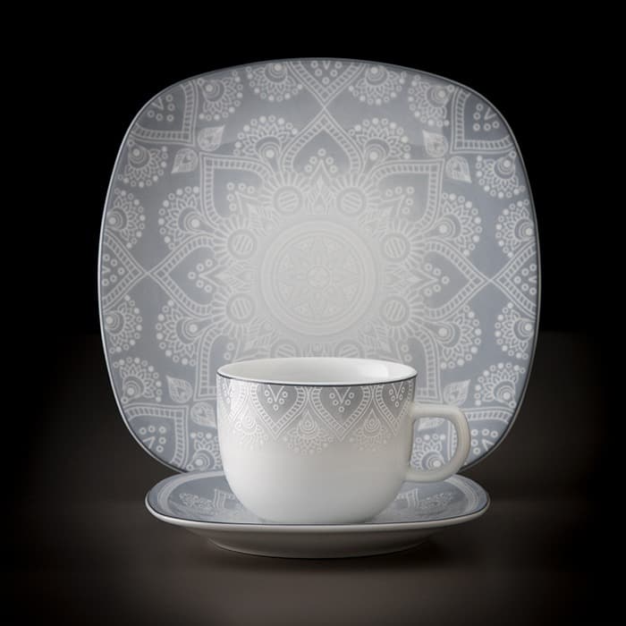 سرویس 73 پارچه چینی زرین کواترو طرح ادلین طوسی thumbnail 2