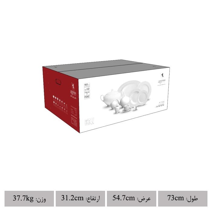 سرویس 102 پارچه چینی زرین ایتالیا اف طرح هلیا درجه عالی thumbnail 8