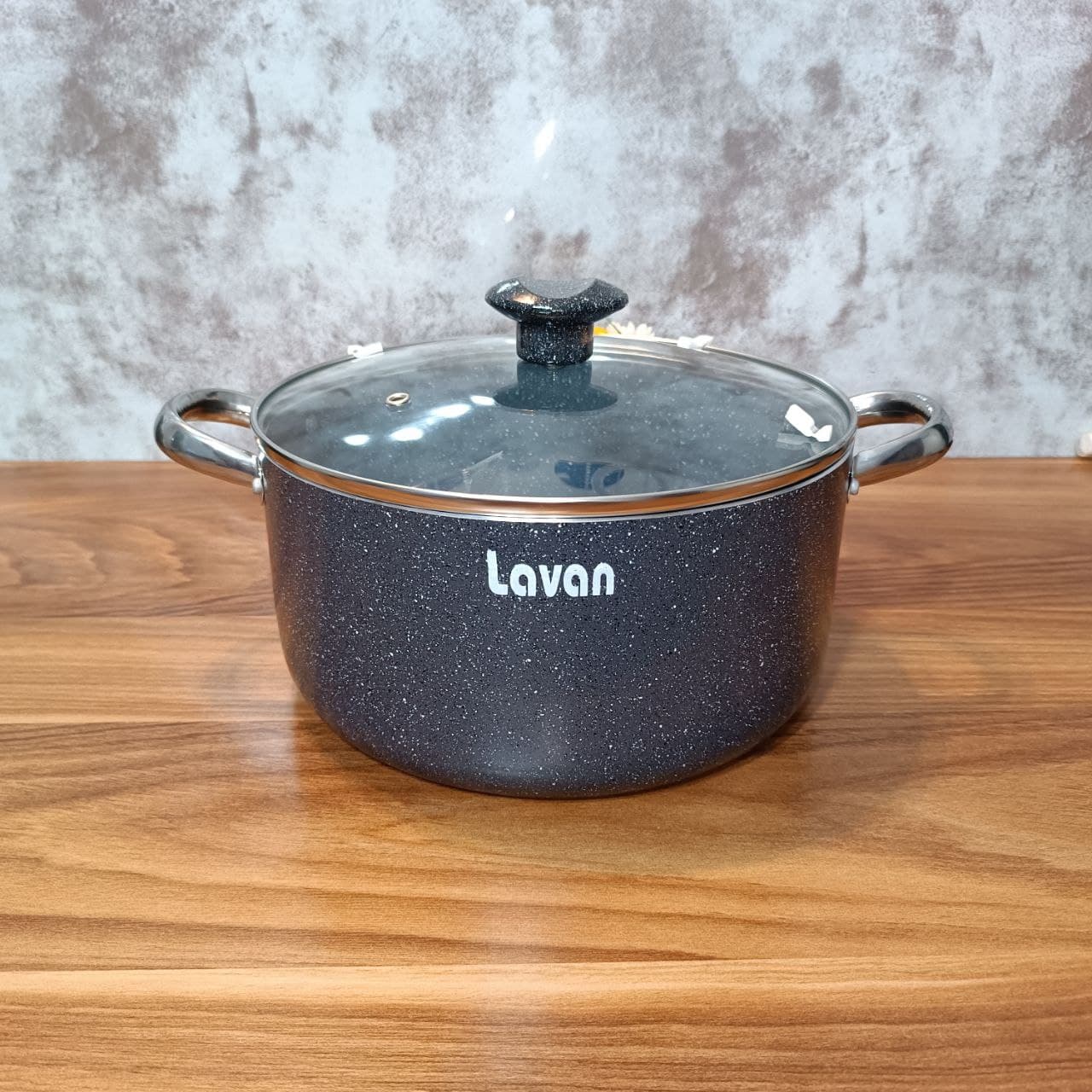 قابلمه گرانیتی سایز 28 لاوان مدل تیتان طوسی thumbnail 3