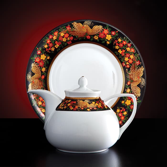 سرویس 108 پارچه والندورفر آرایه شهرزاد طرح سیمرغ چینی زرین thumbnail 5