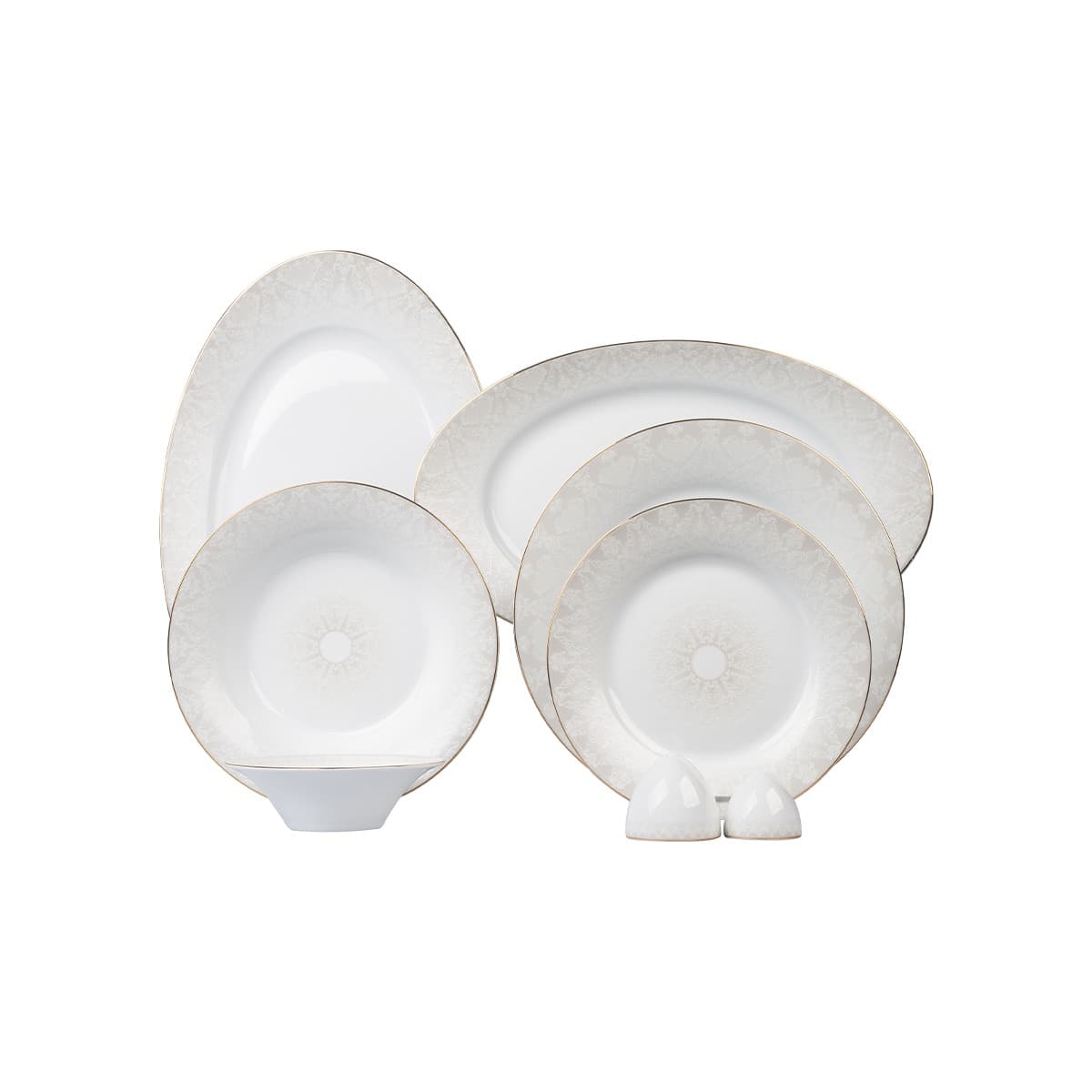 سرویس 35 پارچه سریر سپید چینی زرین 6 نفره پیکره شهرزاد thumbnail 2