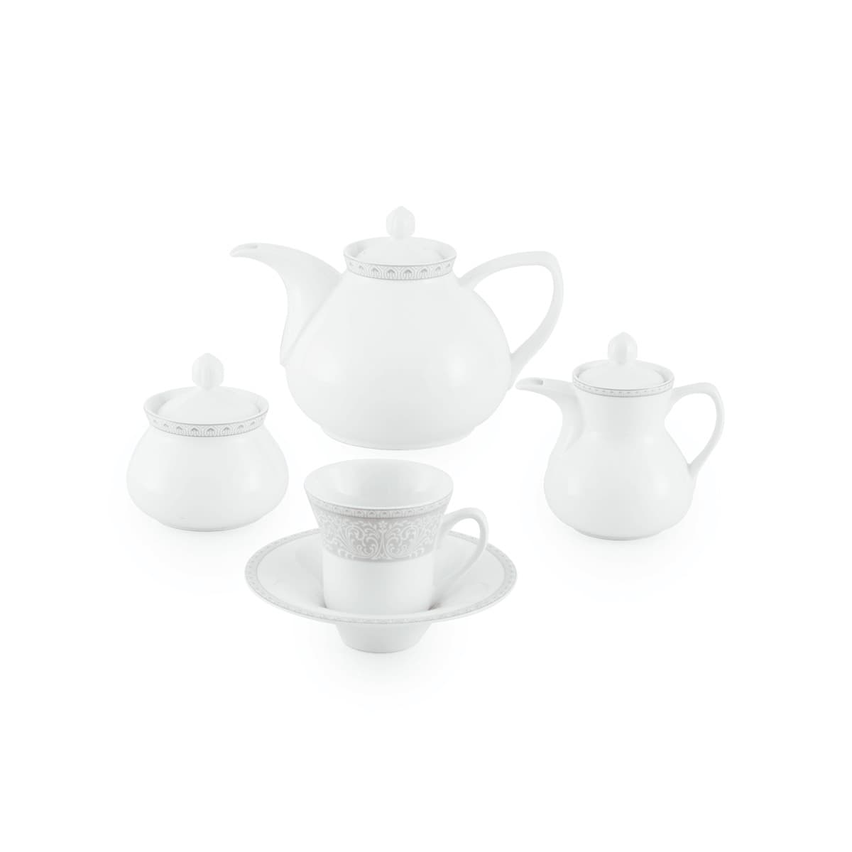 سرویس چینی 108 پارچه شهرزاد ورونا طوسی 12 نفره چینی زرین thumbnail 3