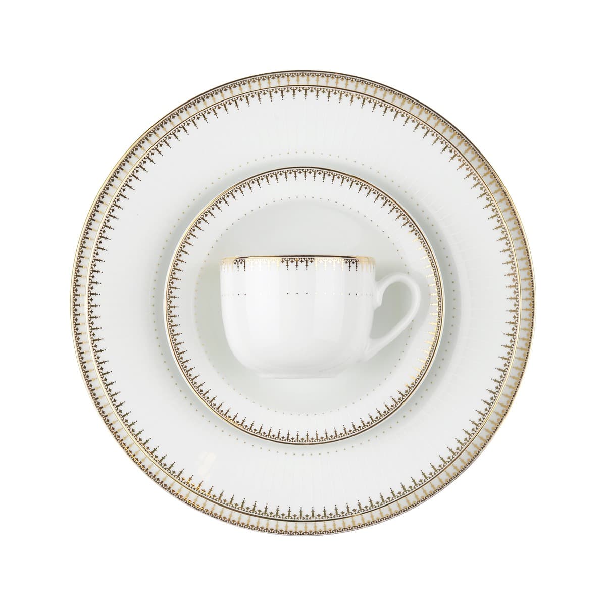 سرویس چینی 102 پارچه ایتالیا اف سپیدار 12 نفره چینی زرین