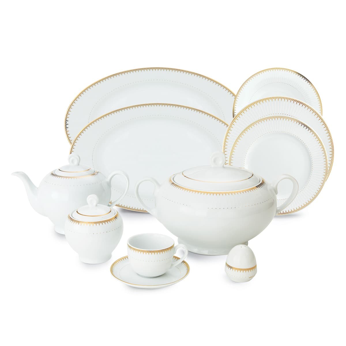 سرویس چینی 102 پارچه ایتالیا اف سپیدار 12 نفره چینی زرین thumbnail 2