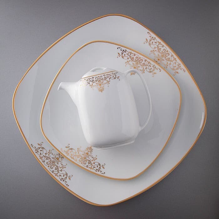 سرویس چینی 98 پارچه کواترو مونت کارلو طلایی 12 نفره چینی زرین thumbnail 3