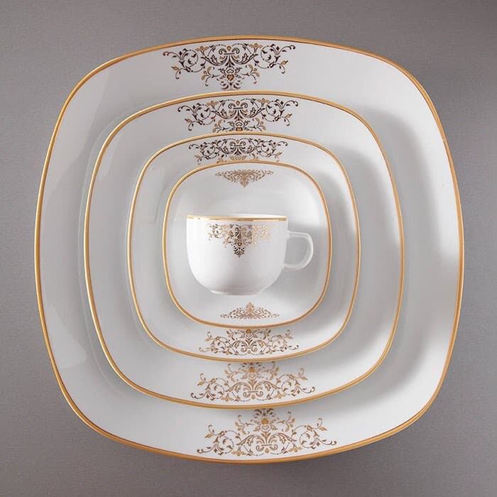 سرویس چینی 98 پارچه کواترو مونت کارلو طلایی 12 نفره چینی زرین thumbnail 2