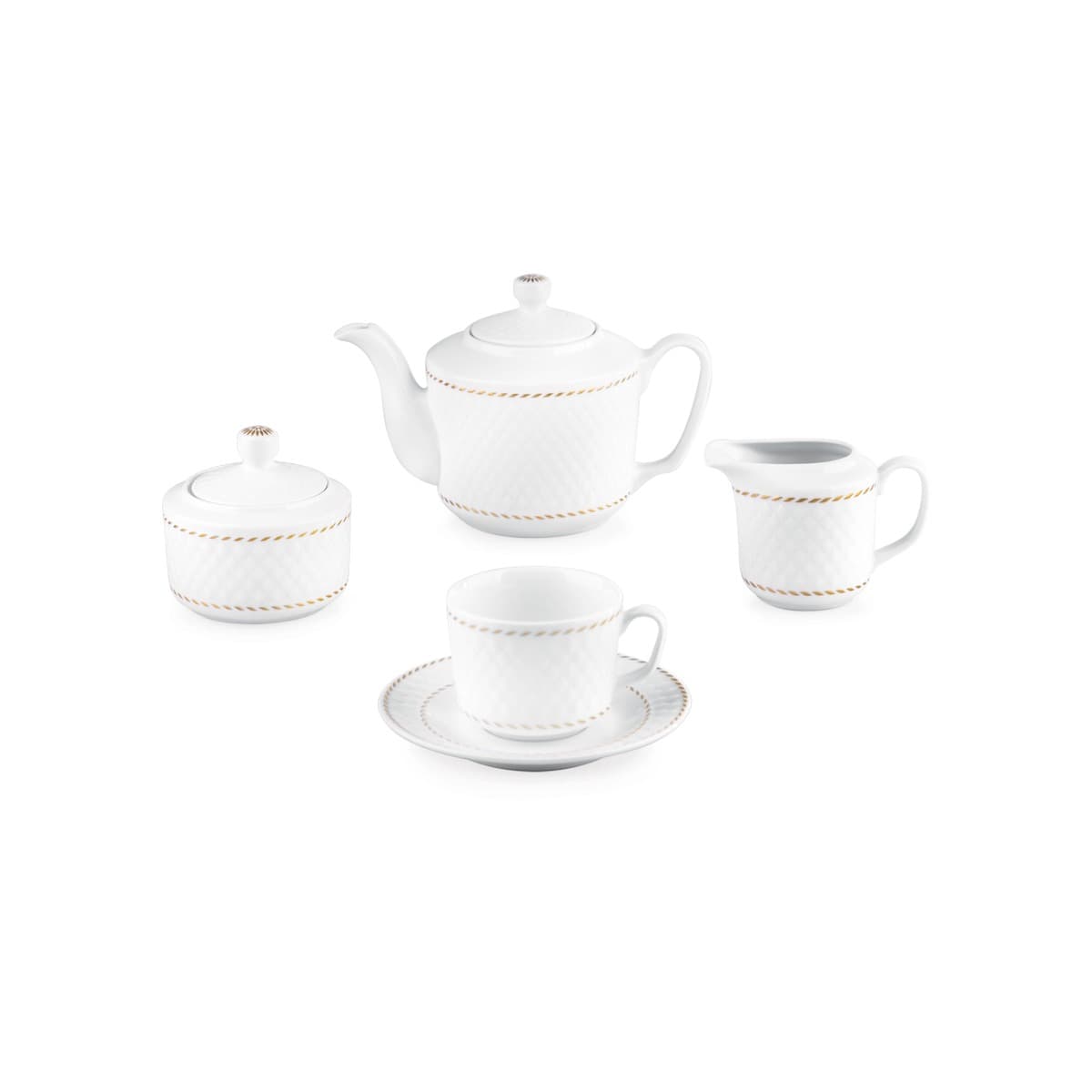 سرویس غذاخوری 12 نفره میلانو سفید رادیانس چینی زرین thumbnail 5